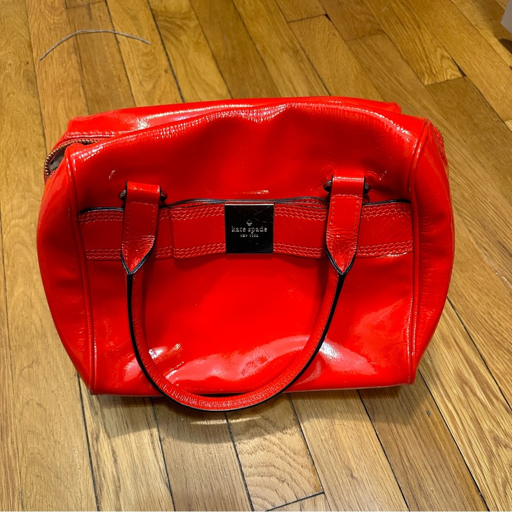 Kate Spade Primrose Hill patent red bag